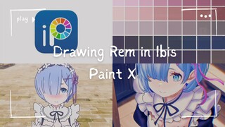 Waifu Terbaik? Rem Re:Zero Cantik Banget! | Drawing Rem in Ibis Paint X