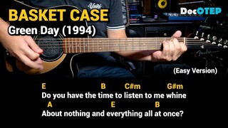 Basket Case - Green Day (1994) Easy Guitar Chords Tutorial with Lyrics