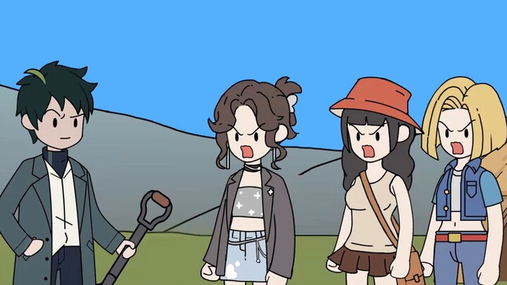 "Floating Island" 29. You and three women are teleported to an isolated island #二元 #原创动漫 #原创动漫 #浮生岛 