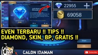 EVEN TERBARU | CARA DAPATKAN DIAMOND, BP BATTLE POINT, SKIN, GRATIS DAN CEPAT MOBILE LEGEND 2020