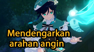 Mendengarkan arahan angin