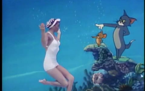 Người đầu tiên bơi lội trong Tom và Jerry - Esther Williams Tiêu đề phim: [Nguy hiểm khi ướt] (1953)