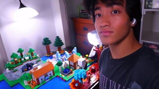 Build a Lego Minecraft civilization and see how I blend virtual and reality