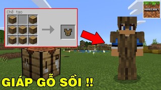 Chế Tạo Bộ Giáp Gỗ Sồi Và | Thời Kì Đồ Đá | TRONG MINECRAFT PE..!!