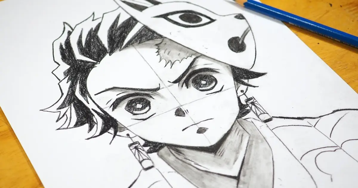 How to Draw TANJIRO Kamado  Kimetsu no Yaiba   Cara Gambar Anime   Bilibili