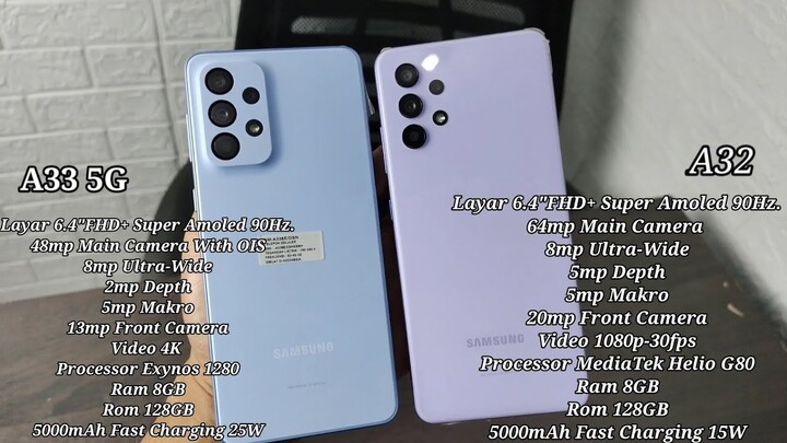 SAMSUNG A33 5G VS SAMSUNG A32 || TES KAMERA MENDING YANG MANA?
