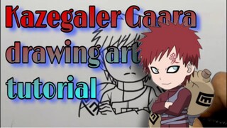 Kazegaler Gaara [chibi] drawing art tutorial.