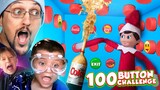 100 Button Challenge: Elf on the Shelf Version! + SAD DOGGY NEWS Update (FV Family 2021 Buddy)