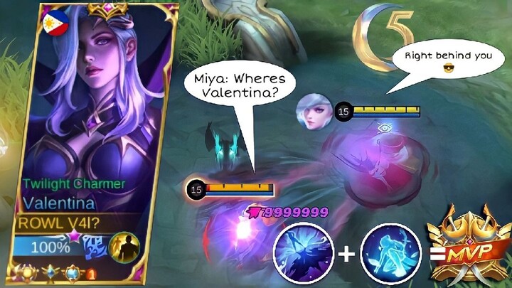 USING THEIR ULTIMATES TO DEFEAT THEM IS THE MOST SATISFYING THING TO DO 😎(VALENTINA GAMEPLAY) |MLBB