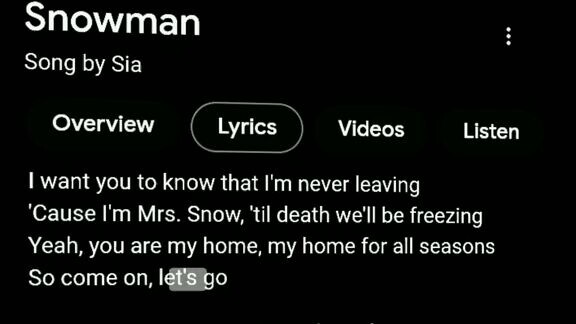 snowman lyrics