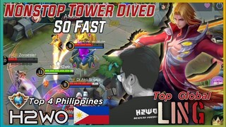 H2wo Ling Nonstop Tower Dive | Top Global Ling User H2wo