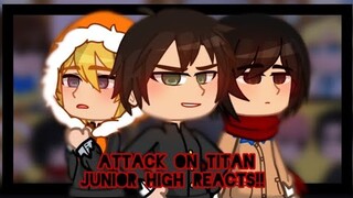 Attack on Titan Junior High reacts to Original || 1/? || Gacha Club