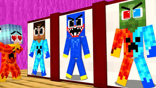 Monster School Fire Baby Zombie และ Baby Huggy Wuggy - Sad Story - Minecraft Animation