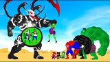 Rescue Team SHE HULK & SPIDER GIRL, BAT GIRL From GIANT VENOM : Who Is The King Of Super Heroes?