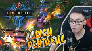 FUNKYM LOL | LUCIAN SẤY NÁT TEAM BẠN LỤM NHẸ CÁI PENTAKILL MÃN NHÃN