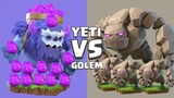 Every Level Yeti VS Every Level Golem | Clash of Clans