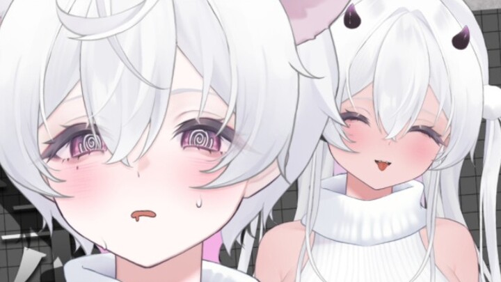 [live2d mass-selling model] Contemporary Hua Tuo/male and female white-haired devil kitten\variable 