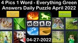 4 Pics 1 Word - Everything Green - 27 April 2022 - Answer Daily Puzzle + Bonus Puzzle