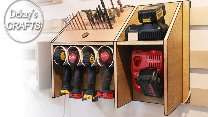 The woodworking master's wall-mounted drill tool box, the production process is super healing