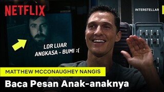 Matthew McConaughey Nangis LDR Jutaan Tahun Cahaya | Interstellar | Clip