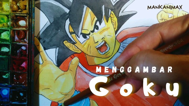 Menggambar Goku Dragon Ball