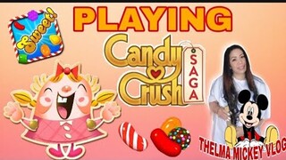 📌11: PLAYING CANDY CRUSH | CRUSHING CANDIES | THELMA MICKEY VLOG