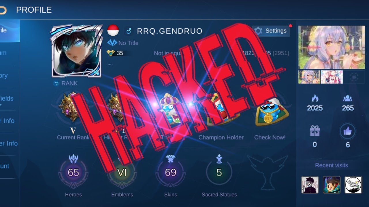 Hi Guys! So my MLBB account got hacked by an Indonesian and he is