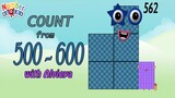 Blue Numberblocks 500 counting up to 600