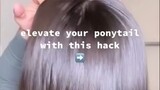 YOU'RE GOING TO LOVE THIS PONYTAIL HACK #PONYTAIL #HAIRSTYLE #SHORTS