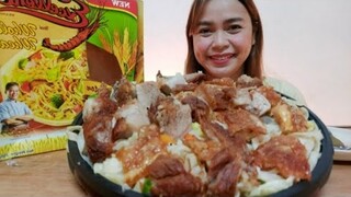 PANCIT LECHON MUKBANG