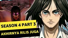 jadwal rilis Attack on Titan The Final Season Kanketsu hen Part 3