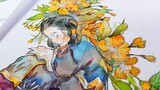 [Watercolor process] It is not difficult to mix and match colors