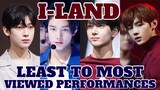 [I-LAND] LEAST TO MOST VIEWED PERFORMANCES (From 1M To +7M) | YouTube Edition