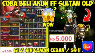 COBA BELI AKUN FF SULTAN OLD CUMA 5K DI LAZADA | UNBOXING PAKET AKUN FREE FIRE !!