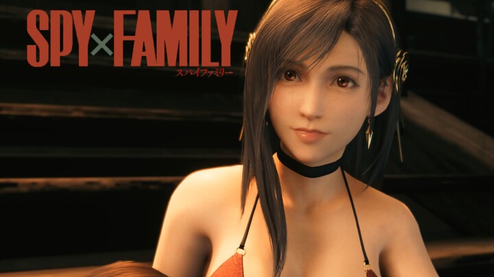 Mod baju renang Tifa tapi Yor SPY×FAMILY Fantasy Linkage Final Fantasy 7 Remake Benar saja, Tifa tet