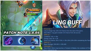 LING BUFFED IS A MUST BAN! | NEW UPDATE PATCH 1.6.64 MOBILE LEGENDS