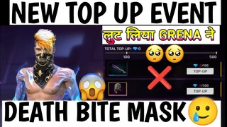 New Top up Event😅 New Death Bite Mask😱 Loot Raha Hai Grena😭 #dilgamer #freefire #newtopupevent