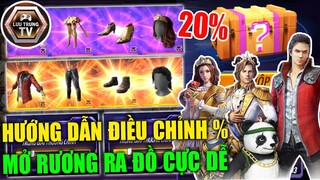 [Free Fire] Hướng Dẫn Điều Chỉnh % Ra Đồ Cực Dễ Trong Sự Kiện Rương Bí Ẩn | Lưu Trung TV