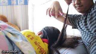 แกล้งตัดผมแฟน