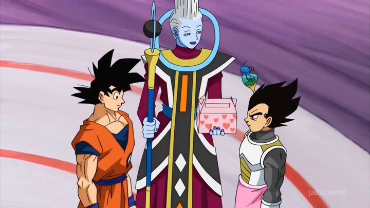 Goku and Vegeta's harsh exercise to become SSJ Blue, Goku and Vegeta bribes Whis (English Dub)