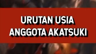 Urutan Usia Anggota Akatsuki