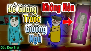 Gấu Đẹp Trai : VÌ SAO KHÔNG ĐỂ GƯƠNG TRƯỚC GIƯỜNG NGỦ | Phim Ngắn Gấu Đẹp Trai Hài Hước Kinh Dị