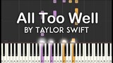 All Too Well by Taylor Swift synthesia piano tutorial | with lyrics / free sheet music