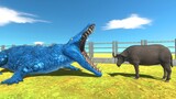 BLUE PURUSSAURUS Deadly Run - Animal Revolt Battle Simulator