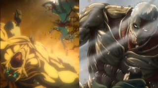 Eren Declaration of War and Reiner's Betrayal Scene Comparison ||Attack On Titan