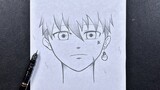 Easy anime sketch | how to draw anime boy easy step-by-step