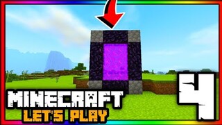 Nether Portal & Enchantment Table | Minecraft Survival Let's Play Episode 4 •TerrencePlayzYT