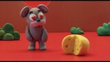 Mouse loves cheese Stop motion cartoon for children - BabyClay animals