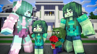 Monster School : zombie boy VS zombie girl - Sad Story - Minecraft Animation