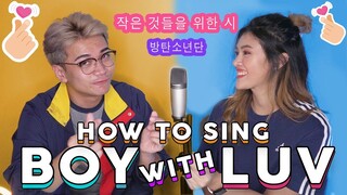 How To Sing Boy With Luv by BTS ft. Halsey in Korean with Luigi Pacheco (EASY LYRICS) | Lesha